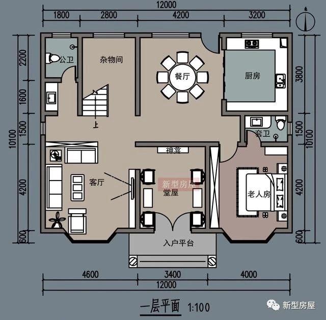 農村自建房別墅最佳戶型圖排名前5榜，戶型4最受歡迎