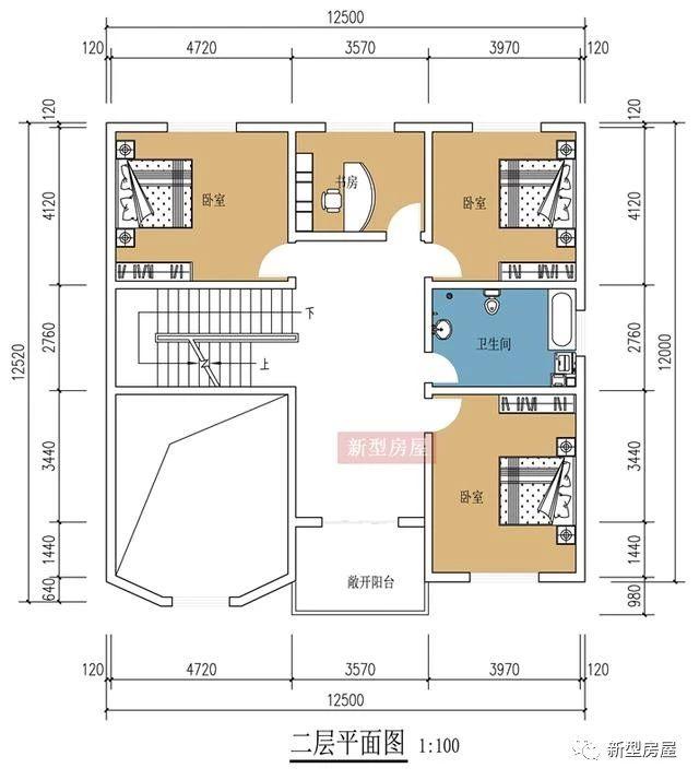 農村自建房別墅最佳戶型圖排名前5榜，戶型4最受歡迎