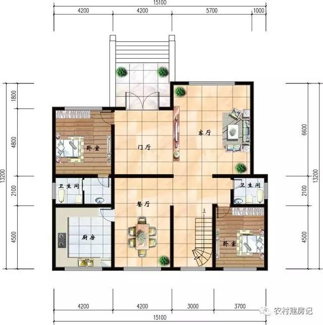 15.1×13.2米三層農村別墅，漂亮的讓人瘋狂模仿