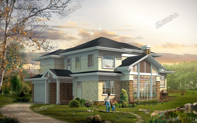 簡歐風格，大氣實用，二層別墅圖紙分享