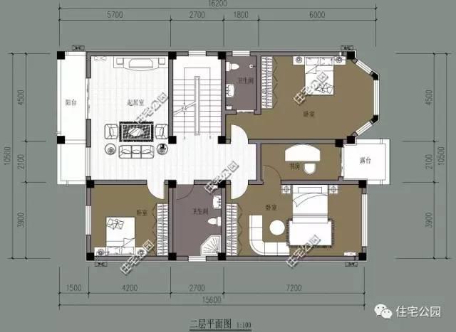 10X16米歐式別墅，外觀美，布局好，7臥室！