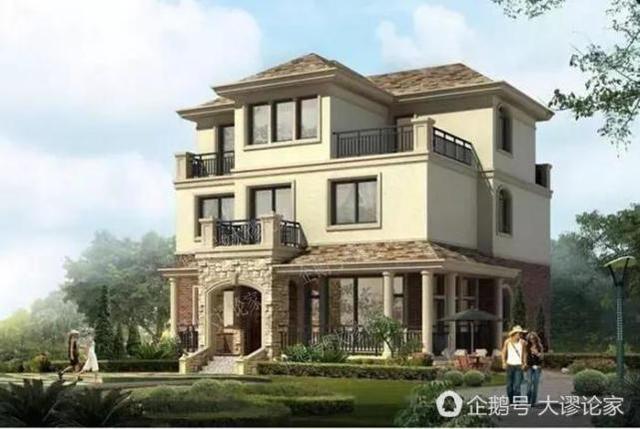 歐式風格的三層農村別墅，被這套別墅美到了