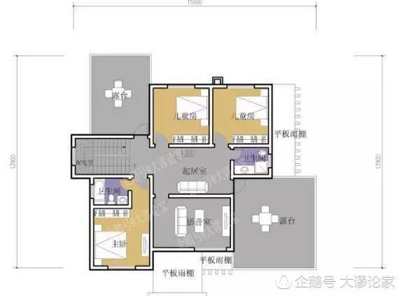 帶開放式車庫的二層農(nóng)村別墅，真石漆外墻被點贊