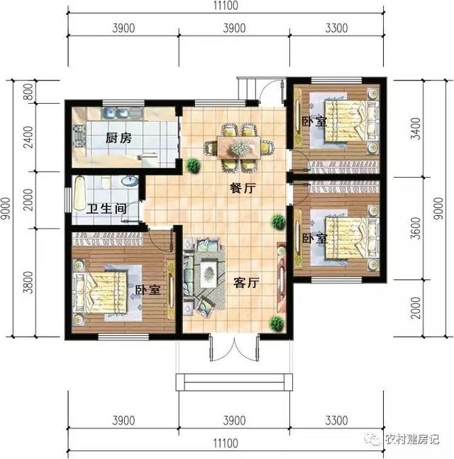9套一層農村別墅戶型圖，第六款最討農村人喜歡