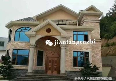 幾組別墅效果圖和完工圖對比，完工圖比效果圖更漂亮