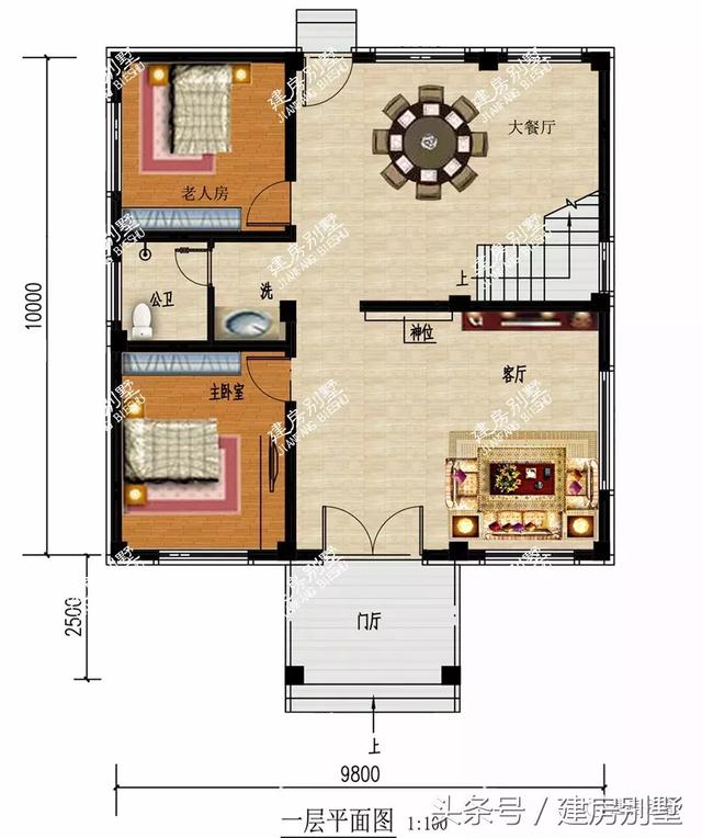 帶獨立廚房的三層別墅設計方案，農村還是喜歡獨立廚房設計