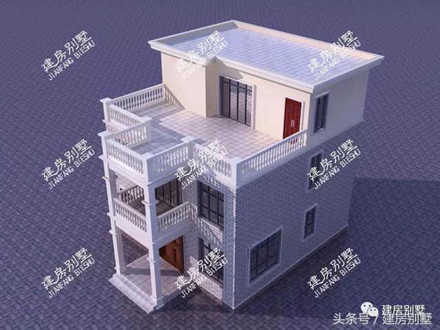 帶獨立廚房的三層別墅設計方案，農村還是喜歡獨立廚房設計