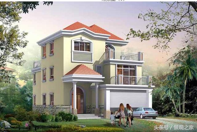 適合現代居住的三層住宅農村房屋設計圖