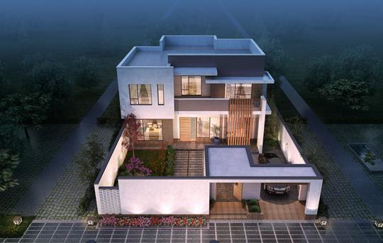 二層現代風格農村自建樓房，簡單時尚，造價非常低