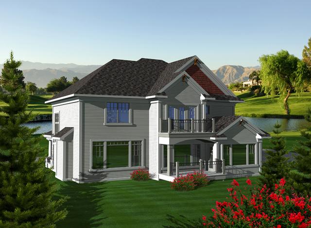 現(xiàn)代風格的二層木屋別墅設(shè)計參考