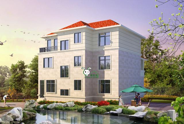 三層樓房設計圖包含全套施工圖紙，自建房效果圖