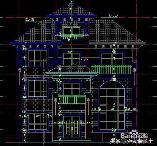 歐式三層小別墅設計圖，帶旋轉樓梯