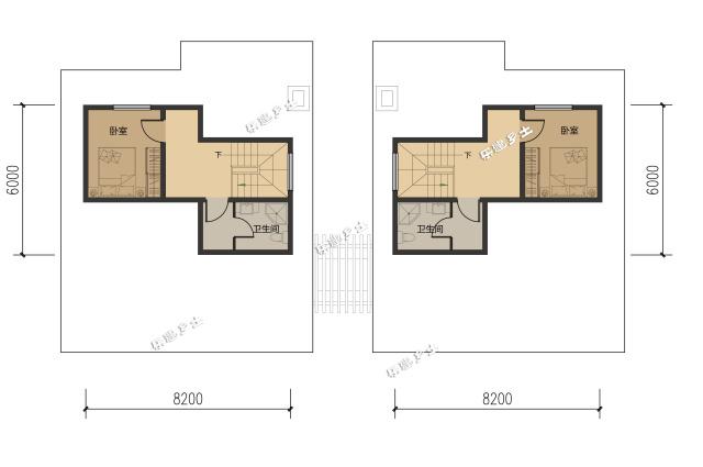 簡約風(fēng)格雙拼別墅設(shè)計參考圖