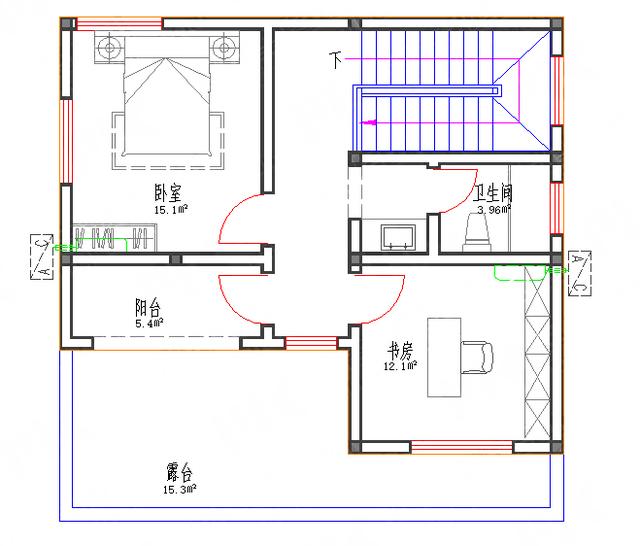三層80㎡平屋頂自建房方案戶型圖，簡約而不簡單