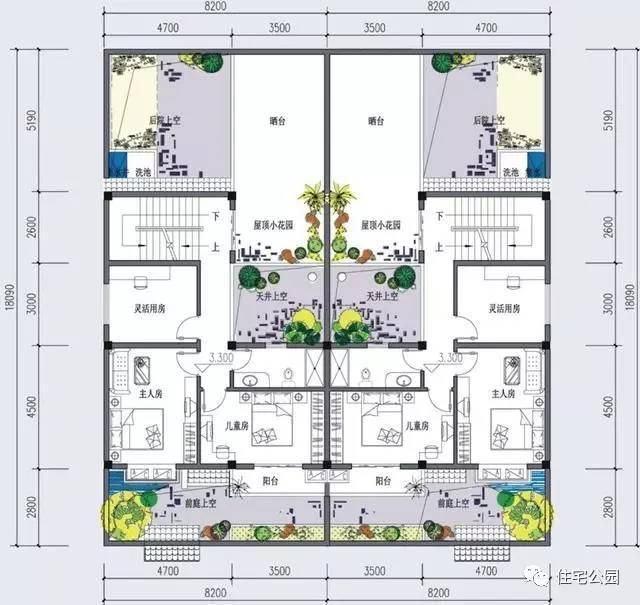 8X18米宅基地建起的雙拼別墅，有前庭后院！