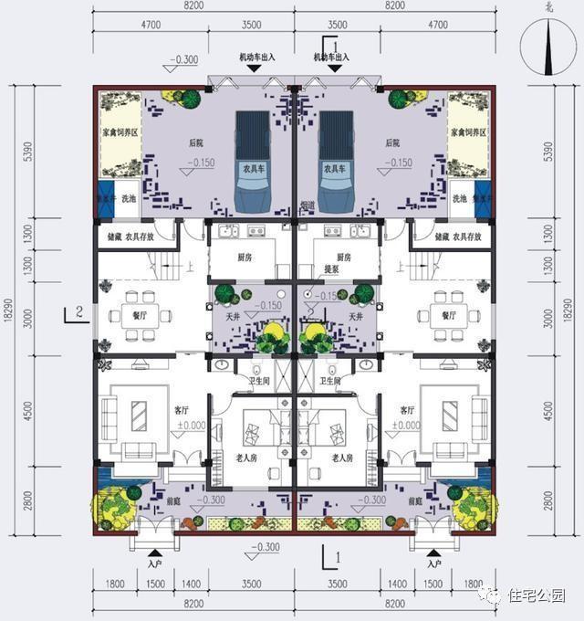 8X18米宅基地建起的雙拼別墅，有前庭后院！