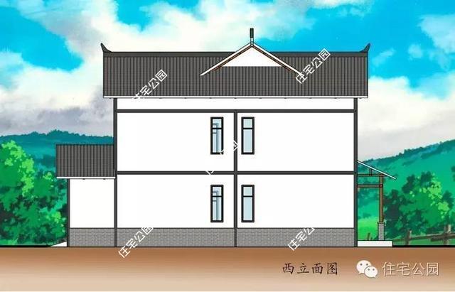 農村中式二層小別墅戶型，你會把車庫這么放嗎？