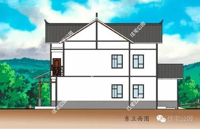 農村中式二層小別墅戶型，你會把車庫這么放嗎？