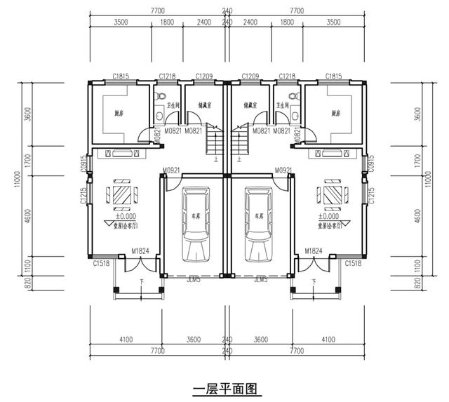 農(nóng)村兄弟別墅，車庫(kù)露臺(tái)樓梯為啥都在中間，含平面圖！
