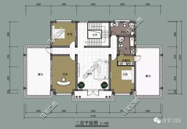 農村自建歐式別墅21X12米，四平八穩、潔污分離！