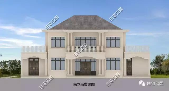 農村自建歐式別墅21X12米，四平八穩、潔污分離！