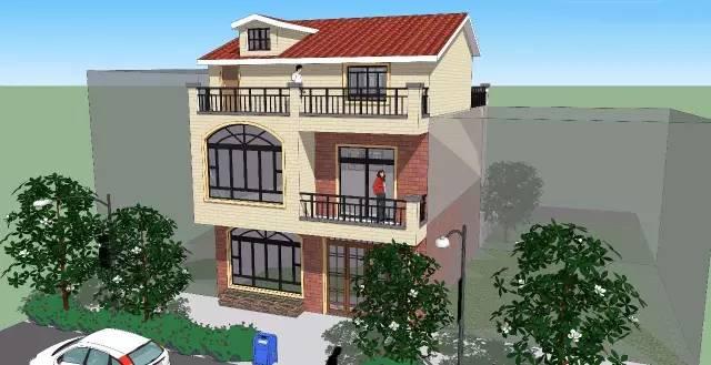 你看到后一定會很驚訝，這是開間僅為8米的三層別墅！