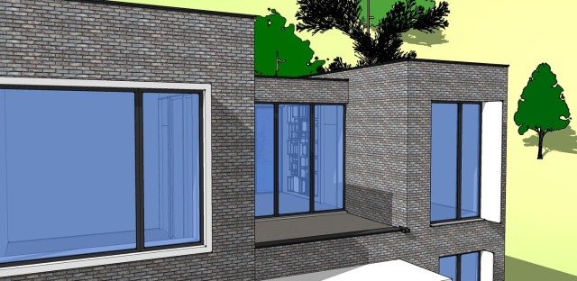 農村現代別墅，屋頂帶蓄水池，簡約時尚，