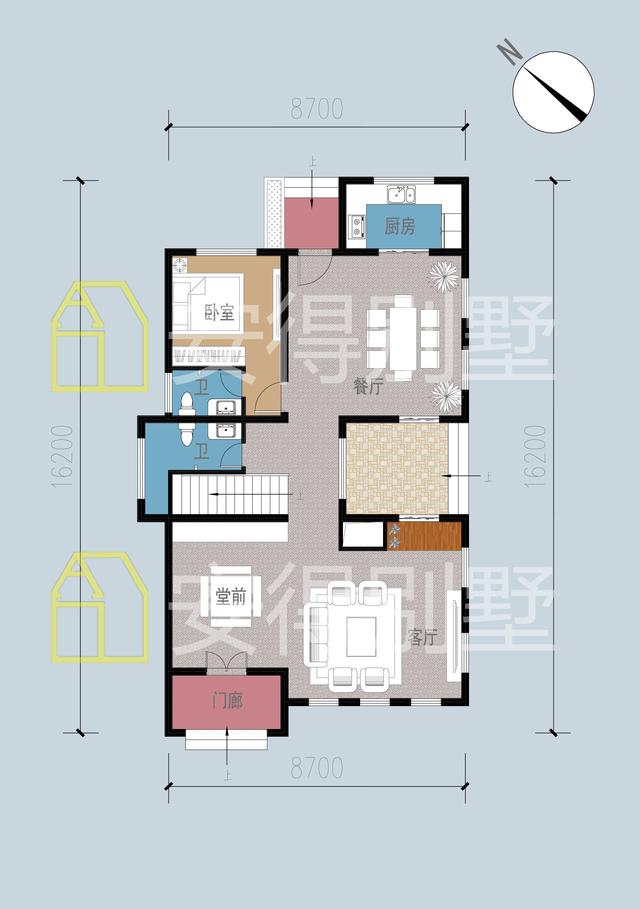 農村精品別墅，8X16M，解決建筑過長問題！