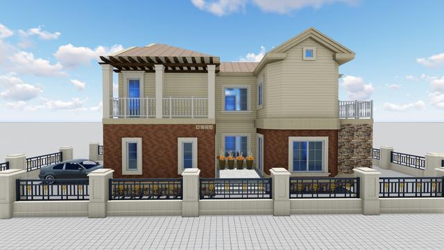 農村精品別墅，8X16M，解決建筑過長問題！