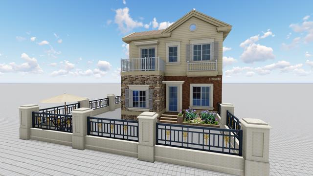 農村精品別墅，8X16M，解決建筑過長問題！