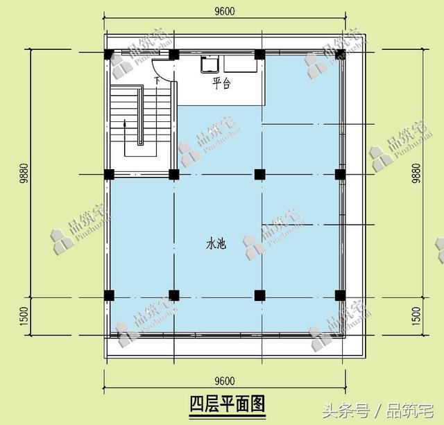 10×14米四層農村別墅，帶魚池帶屋頂泳池！農村土豪多啊！