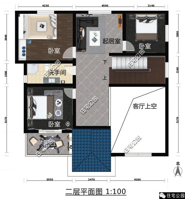 3層別墅戶型11X11米，一見傾心、布局好！