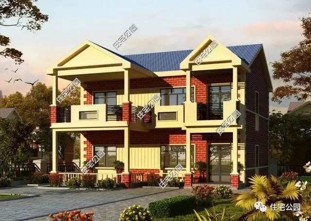 11X13米農村自建別墅，紅磚這樣用，經濟又漂亮！