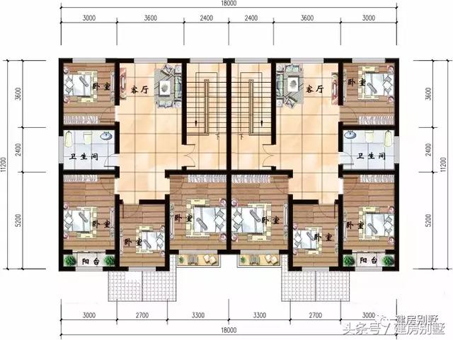 農(nóng)村兄弟倆自建樓戶型方案圖，1套二層1套三層隨便挑