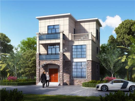 9X8米普通農村三層樓房設計圖，平屋頂還帶露臺