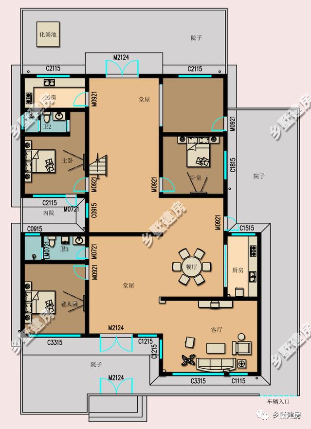傳統中式自建別墅與現代風格碰撞，看看你喜歡這種自建房嗎？