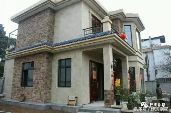 曬曬農村自建的二層小洋樓，比效果圖還好看，附戶型平面圖