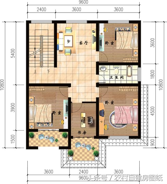 5款開間10米內(nèi)的三層樓房設(shè)計方案，造價不高還有面子