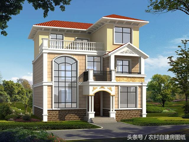 5款開間10米內(nèi)的三層樓房設(shè)計方案，造價不高還有面子