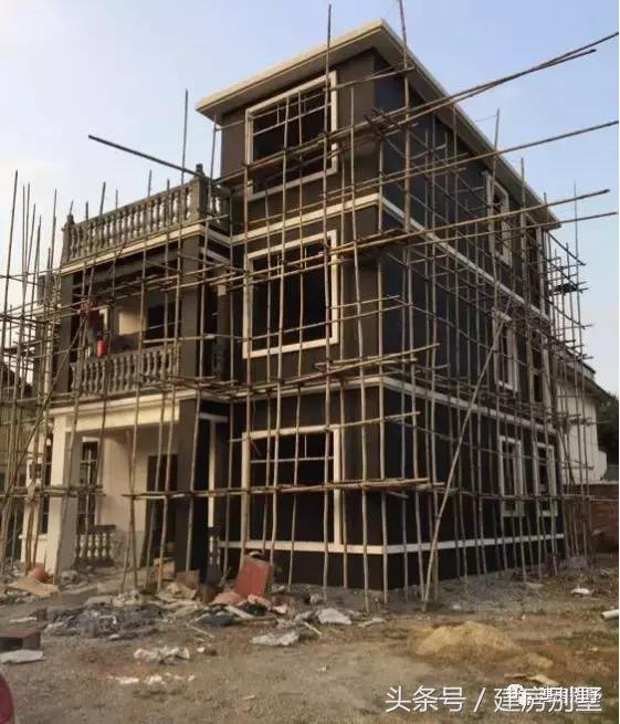 農(nóng)村自建房外裝選用真石漆，既省事又省錢，曬曬建房過程