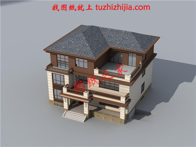 新中式三層樓房設計圖紙,帶地下室,地下車庫,帶電梯