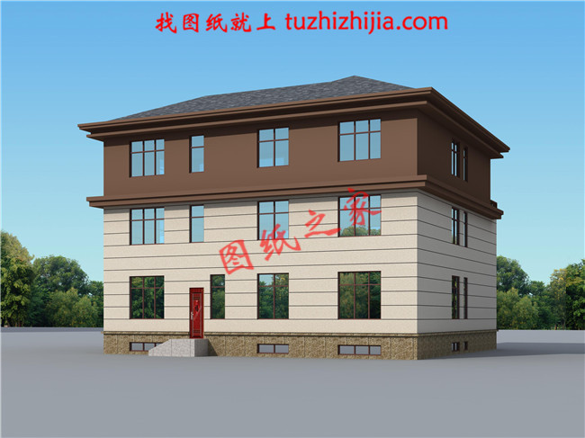 新中式三層樓房設計圖紙,帶地下室,地下車庫,帶電梯