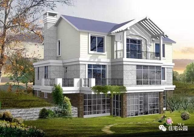 農(nóng)村自建別墅15X13米，靚麗外觀、半地下室設(shè)計！