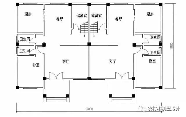 4套經典兄弟雙拼別墅戶型分享，兄弟一起建省錢又有面子！