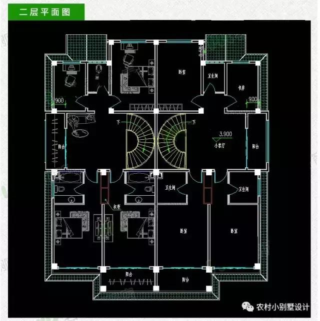 4套經典兄弟雙拼別墅戶型分享，兄弟一起建省錢又有面子！