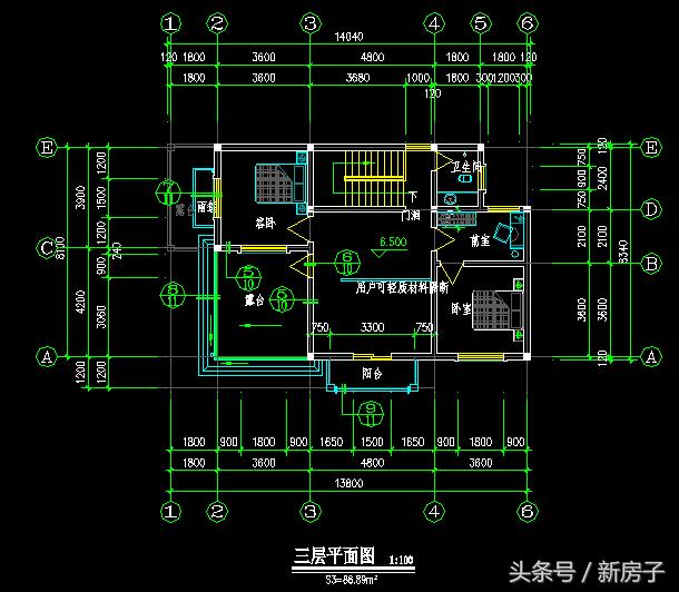 三層13.8×8.10農村自建房！
