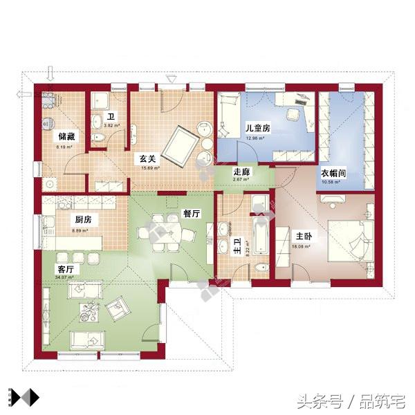 5套一層自建平房戶型圖，有20萬就能隨便挑著建