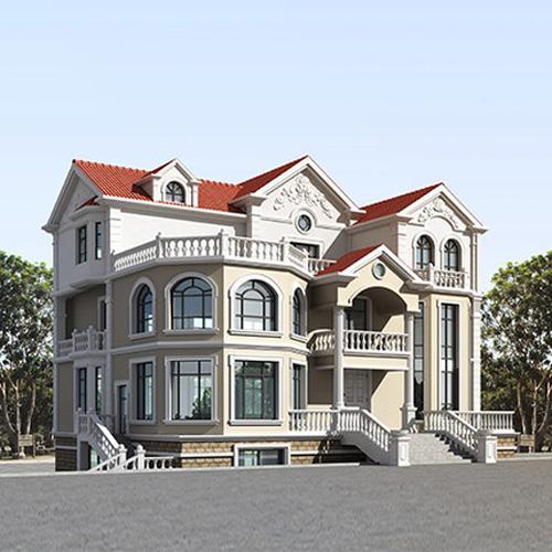 復式三層19×14帶地下室豪宅設計圖，有錢人就建這樣的別墅