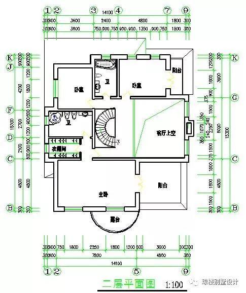 二層美式帶煙筒造型漂亮的別墅戶型方案，喜歡的才是最好的