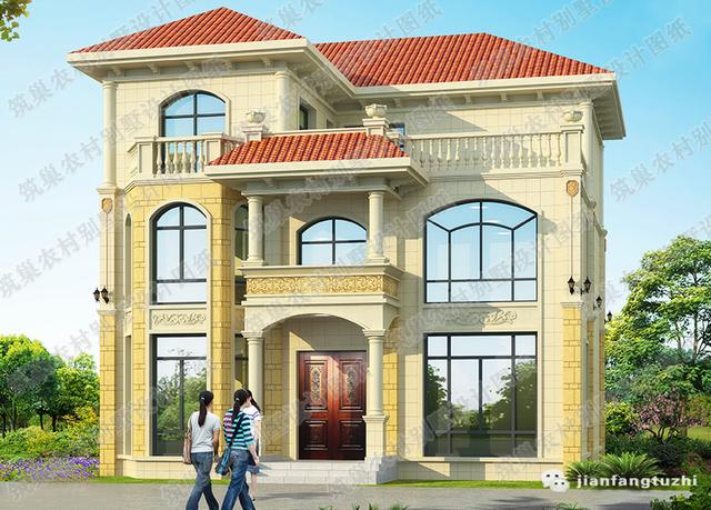 12×13米帶臥室套間的三層自建房全套施工圖，好評率高